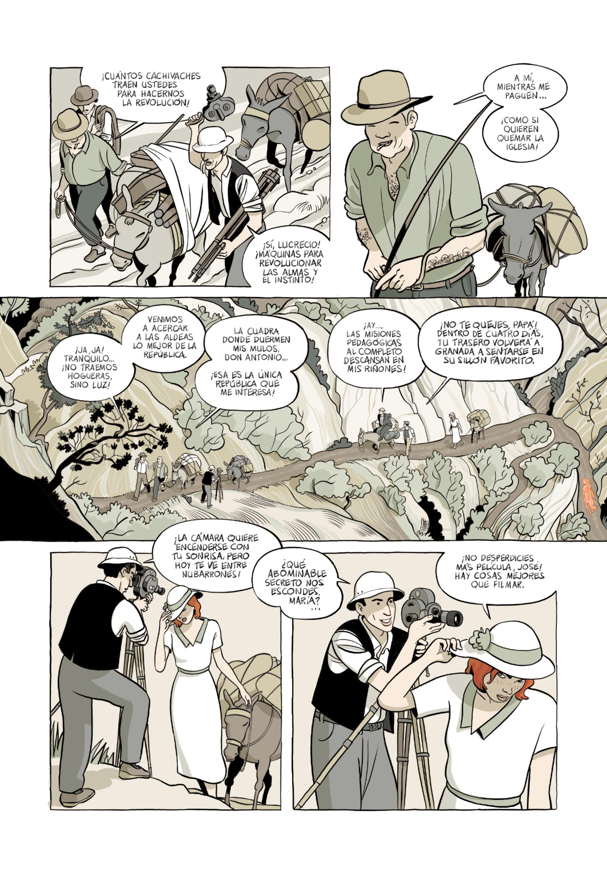 Página del cómic ‘El otro mundo’, guionizada por Enrique Bonet y dibujada por Joaquín López Cruces